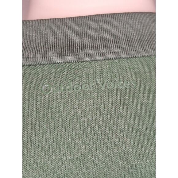 Outdoor Voices Men's Size XXS Birdie Long Sleeve Polo Greenwoods Green NWT - Picture 7 of 7